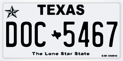 TX license plate DOC5467