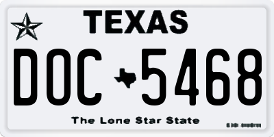 TX license plate DOC5468