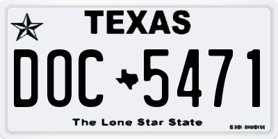 TX license plate DOC5471