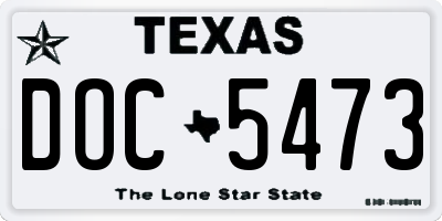 TX license plate DOC5473