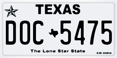 TX license plate DOC5475