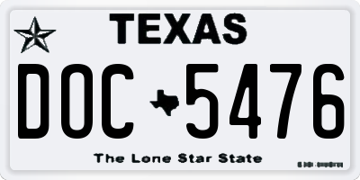 TX license plate DOC5476