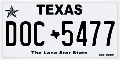 TX license plate DOC5477