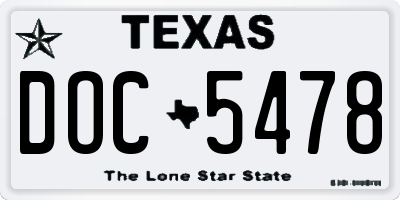TX license plate DOC5478