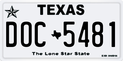 TX license plate DOC5481