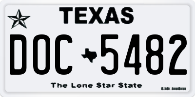 TX license plate DOC5482