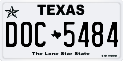 TX license plate DOC5484