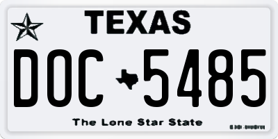 TX license plate DOC5485