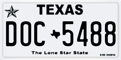 TX license plate DOC5488