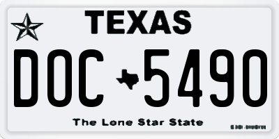 TX license plate DOC5490