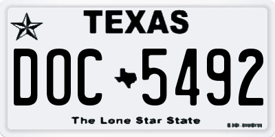 TX license plate DOC5492