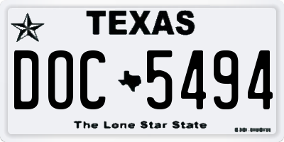 TX license plate DOC5494
