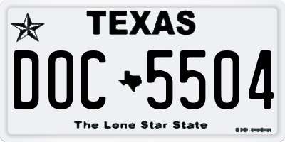 TX license plate DOC5504