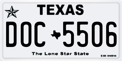 TX license plate DOC5506