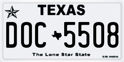TX license plate DOC5508
