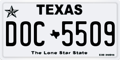 TX license plate DOC5509
