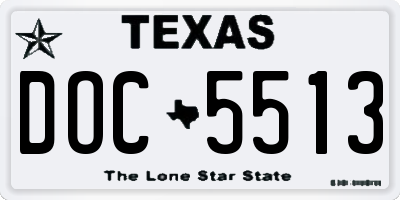 TX license plate DOC5513