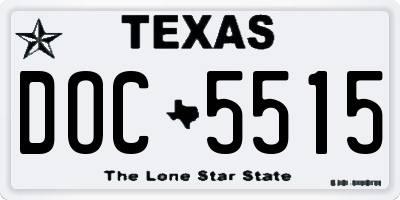 TX license plate DOC5515