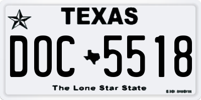 TX license plate DOC5518
