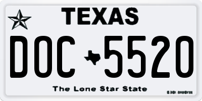 TX license plate DOC5520