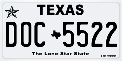 TX license plate DOC5522