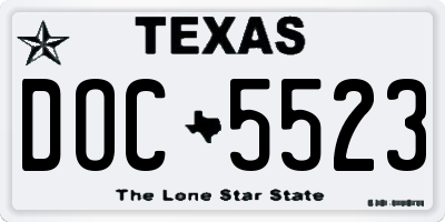TX license plate DOC5523