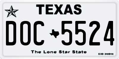TX license plate DOC5524