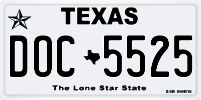 TX license plate DOC5525