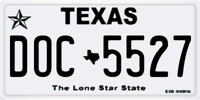 TX license plate DOC5527
