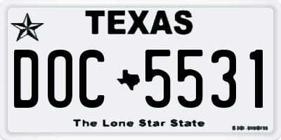 TX license plate DOC5531