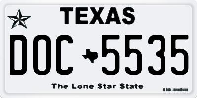 TX license plate DOC5535