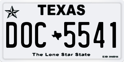 TX license plate DOC5541
