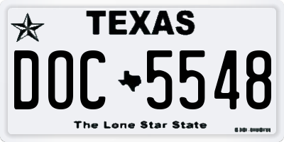 TX license plate DOC5548