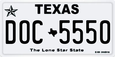 TX license plate DOC5550