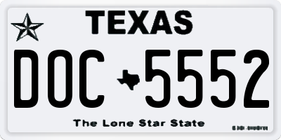 TX license plate DOC5552