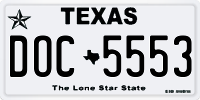 TX license plate DOC5553
