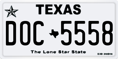 TX license plate DOC5558