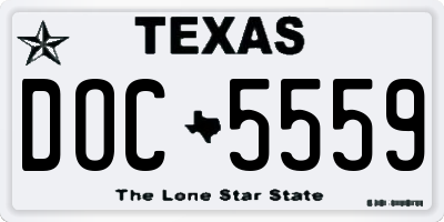 TX license plate DOC5559