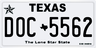 TX license plate DOC5562