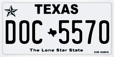 TX license plate DOC5570