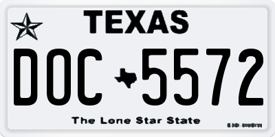 TX license plate DOC5572