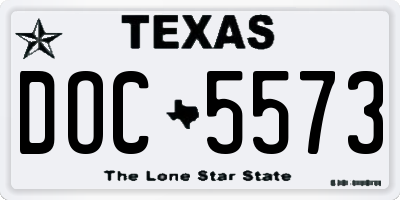 TX license plate DOC5573