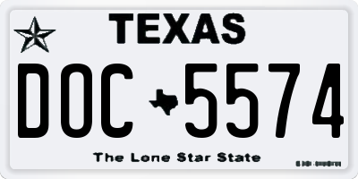 TX license plate DOC5574