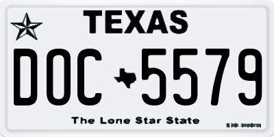 TX license plate DOC5579