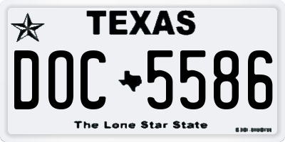 TX license plate DOC5586
