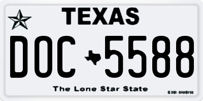 TX license plate DOC5588