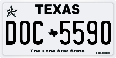 TX license plate DOC5590