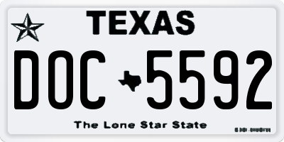 TX license plate DOC5592