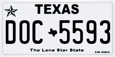 TX license plate DOC5593