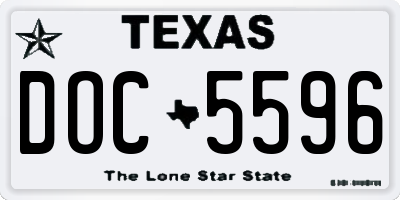 TX license plate DOC5596